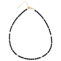 Collier en argent et Tourmaline noire