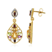 Boucles d'oreilles en argent et Citrine