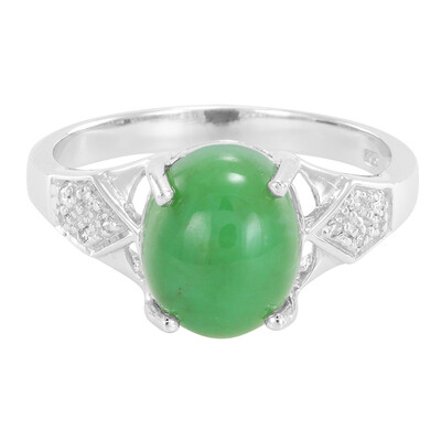 Bague en argent et Chrysoprase impériale