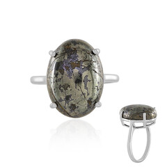 Bague en argent et Larme d'Apache doré