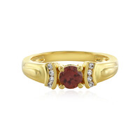 Bague en argent et Zircon rouge