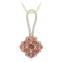 Collier en or et Saphir Padparadscha non chauffé (AMAYANI)
