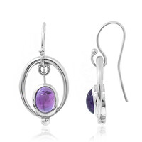 Boucles d'oreilles en argent et Améthyste
