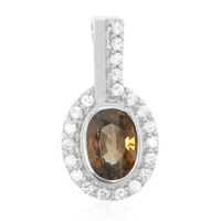 Pendentif en argent et Zircon cannelle