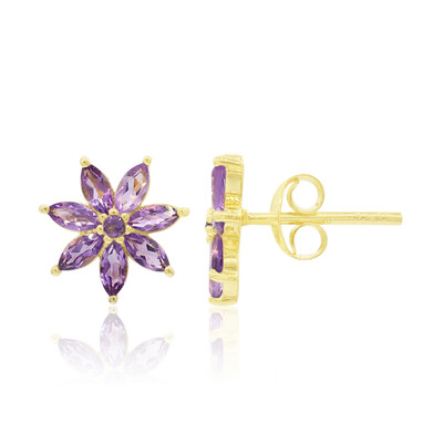 Boucles d'oreilles en argent et Améthyste