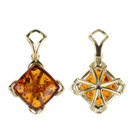 Pendentif en argent et Ambre baltique