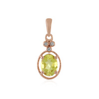 Pendentif en argent et Quartz citron
