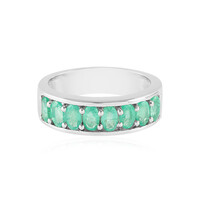 Bague en argent et Emeraude de Russie