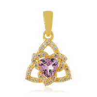 Pendentif en argent et Améthyste Rose de France