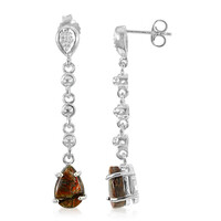 Boucles d'oreilles en argent et Ammolite