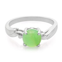 Bague en argent et Chrysoprase impériale