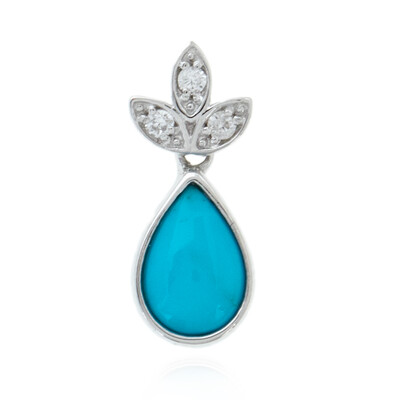 Pendentif en argent et Turquoise Sleeping Beauty (Anne Bever)