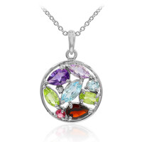 Collier en argent et Topaze bleu ciel