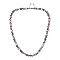 Collier en argent et Améthyste chevron