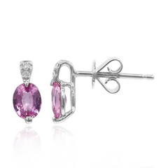 Boucles d'oreilles en or et Saphir parme (CIRARI)