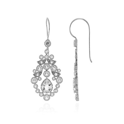 Boucles d'oreilles en argent et Topaze blanche
