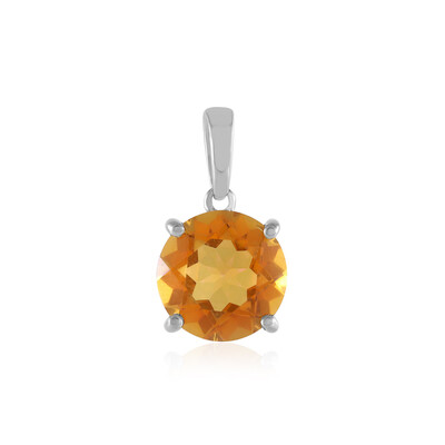 Pendentif en argent et Quartz mystique orange