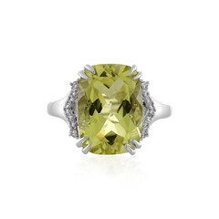Bague en argent et Quartz citron