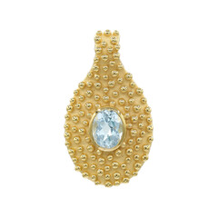 Pendentif en argent et Topaze bleu ciel