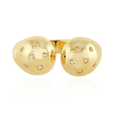 Bague en argent et Topaze blanche