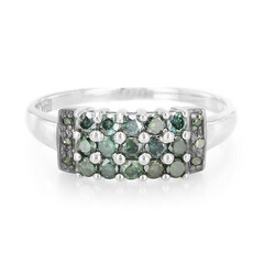 Bague en argent et Diamant fantaisie