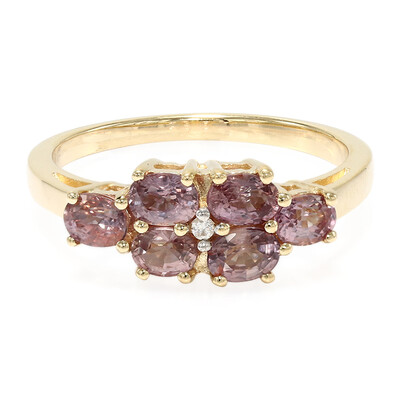 Bague en or et Saphir Padparadscha non chauffé (AMAYANI)