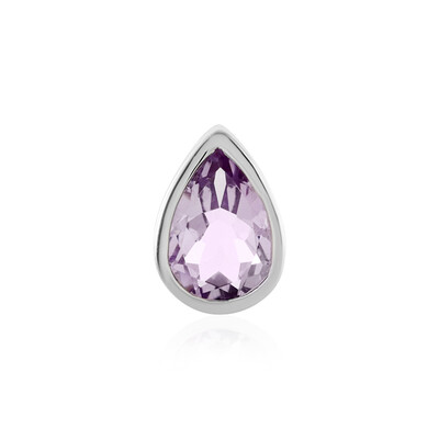 Pendentif en argent et Améthyste Rose de France (MONOSONO COLLECTION)