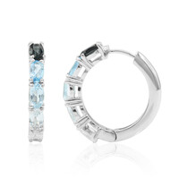 Boucles d'oreilles en argent et Topaze bleu de Londres