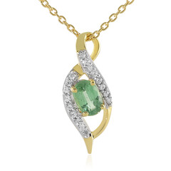 Collier en argent et Kyanite Menthe