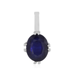 Pendentif en or et Saphir bleu de Madagascar