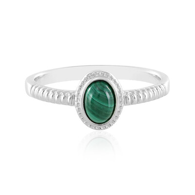 Bague en argent et Malachite