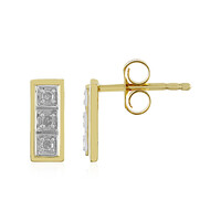Boucles d'oreilles en argent et Diamant I4 (J)