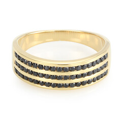 Bague en argent et Spinelle noir
