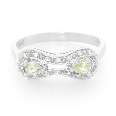 Bague en argent et Tourmaline cuprifère
