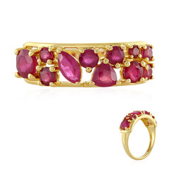 Bague en argent et Rubis de Madagascar