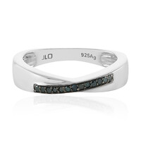 Bague en argent et Diamant bleu