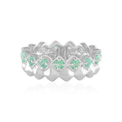 Bague en argent et Emeraude de Russie (de Melo)