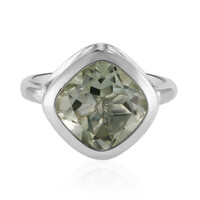 Bague en argent et Améthyste verte