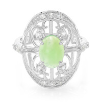 Bague en argent et Chrysoprase impériale