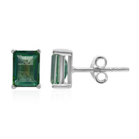 Boucles d'oreilles en argent et Topaze vert papillon