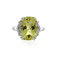Bague en argent et Quartz citron