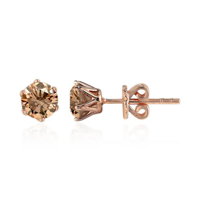 Boucles d'oreilles en or et Diamant rose de France VS1 d'Argyle (Annette)