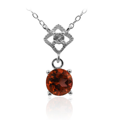Collier en argent et Topaze mandarine