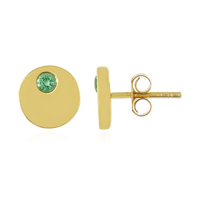 Boucles d'oreilles en argent et Emeraude d'Ethiopie