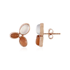 Boucles d'oreilles en argent et Pierre de Lune blanche (KM by Juwelo)
