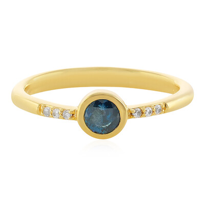 Bague en argent et Diamant bleu I3