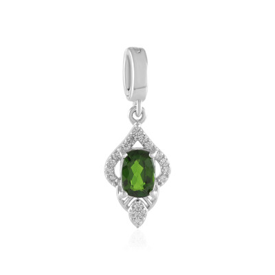 Pendentif en argent et Diopside de Russie