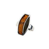 Bague en argent et Ambre baltique