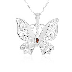 Collier en argent et Grenat du Mozambique