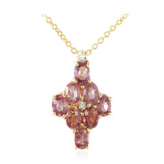 Collier en or et Saphir Padparadscha non chauffé (AMAYANI)
